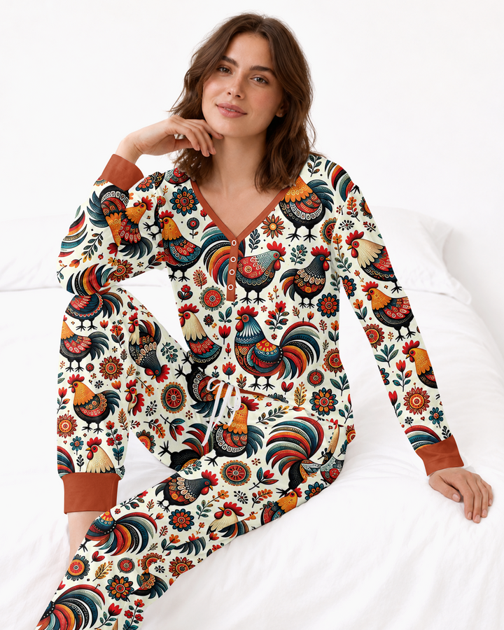 Country Chickens Bamboo Women Pajama Set