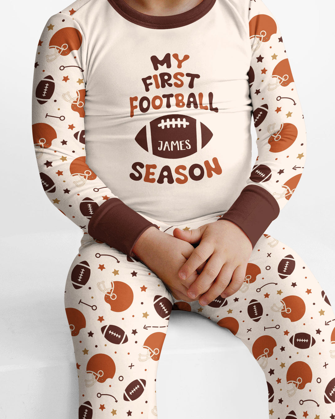 My First Football Season Bamboo Two Piece Long Sleeve Pajama Set