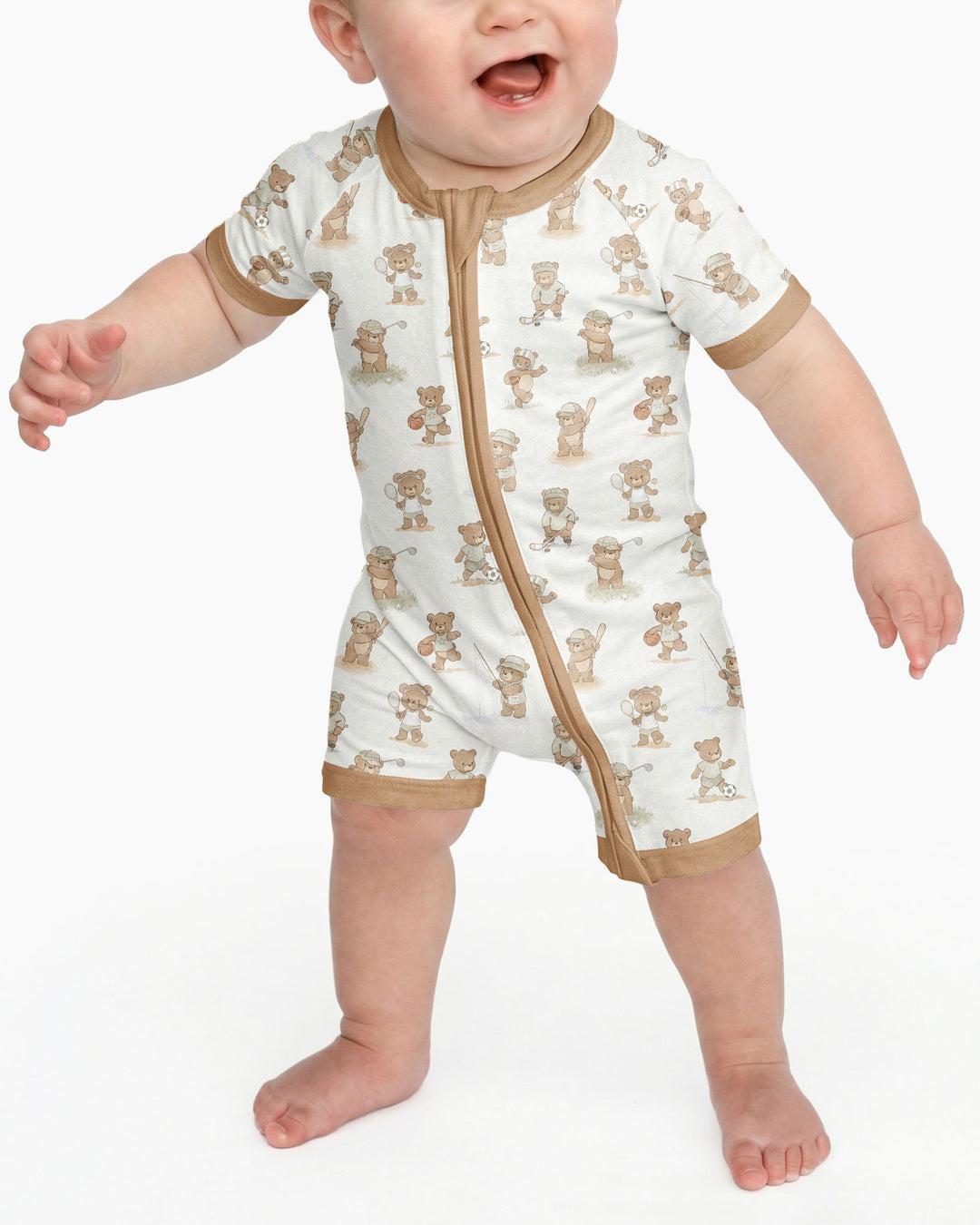 Little Sports Bears Bamboo Shorty Zippy
