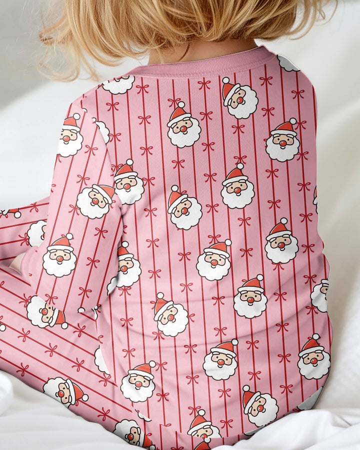 Pink Santa Bow Stripe Christmas Bamboo Convertible Zippy