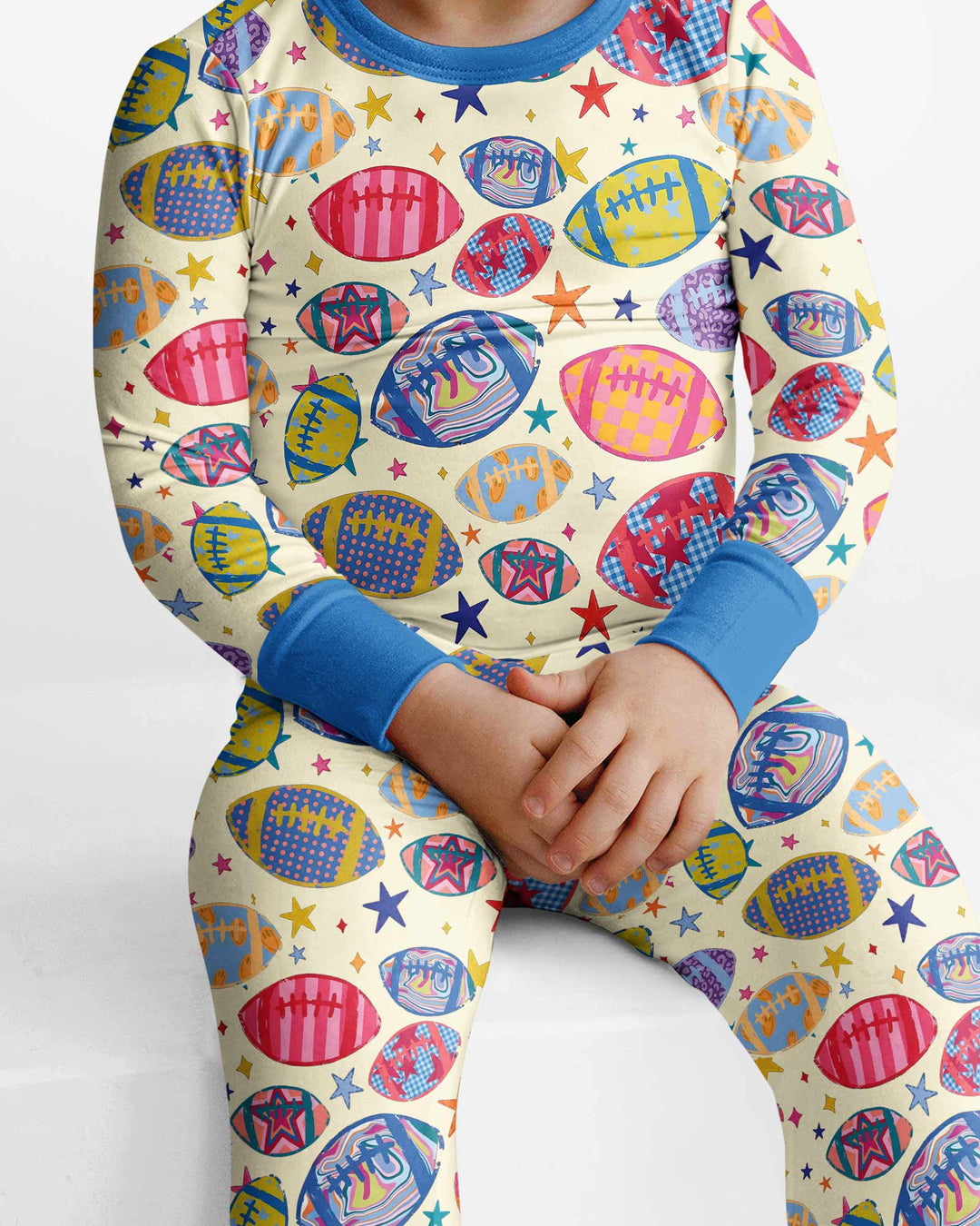 Football Season Bamboo Two Piece Long Sleeve Pajama Set