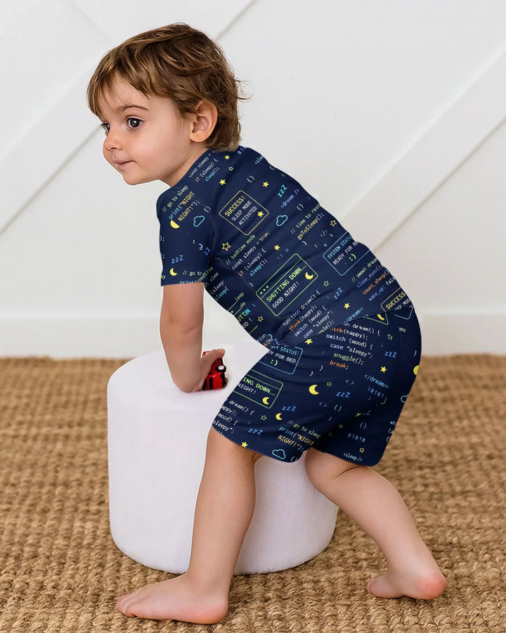 Template Zweiteiliges Pyjama-Set mit kurzen Ärmeln und Shorts