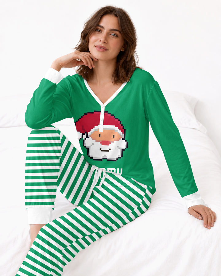 Merry Pixel Pals Bamboo Women Pajama Set