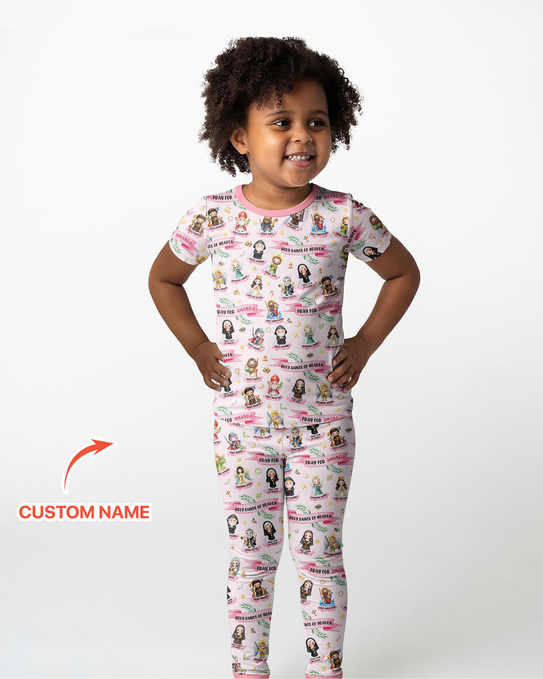 Zweiteiliges, kurzärmliges Pyjama-Set mit Marienkäfern
