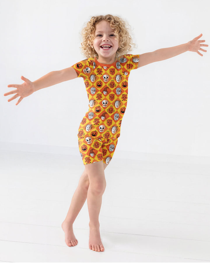 Monster Mix Bamboo Two Piece Short Sleeve Shorts Pajama Set