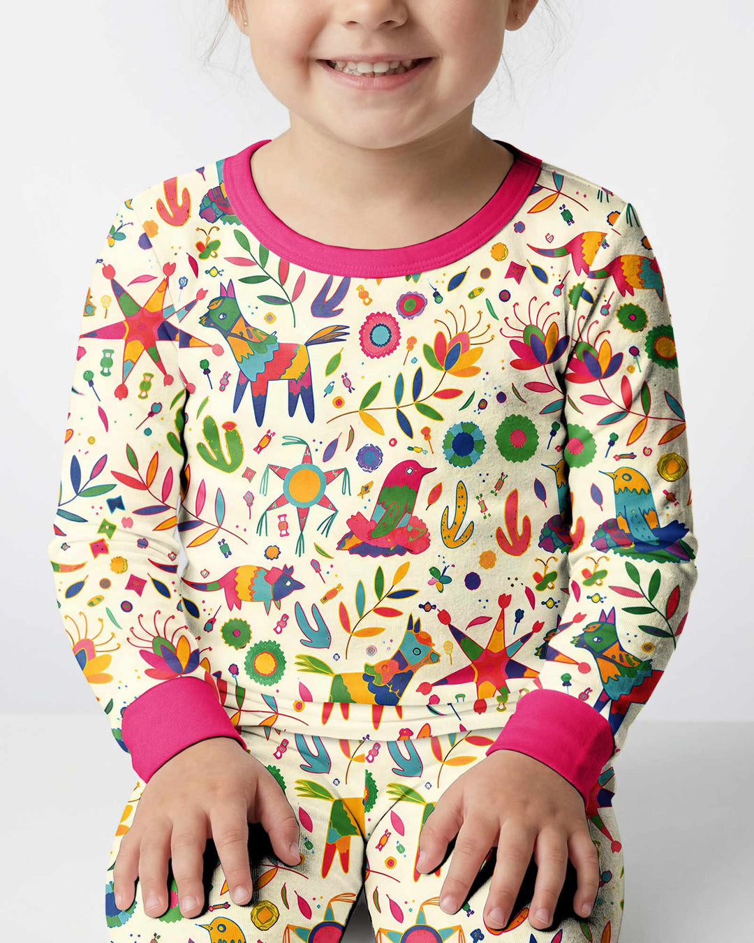 Party Piñatas Bamboo Two Piece Long Sleeve Pajama Set
