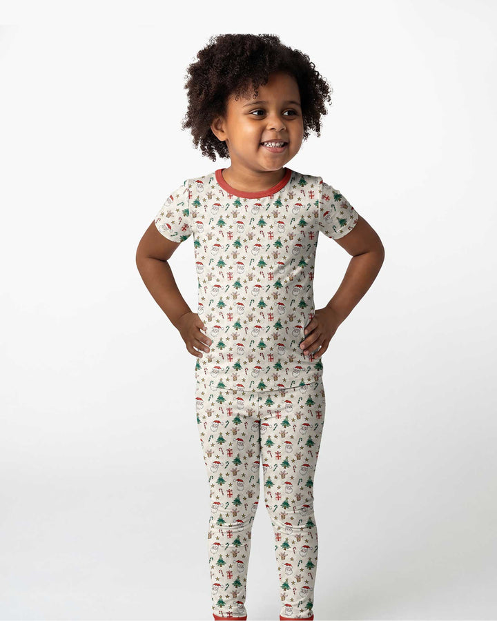 Zweiteiliges, kurzärmliges Pyjama-Set mit Marienkäfern
