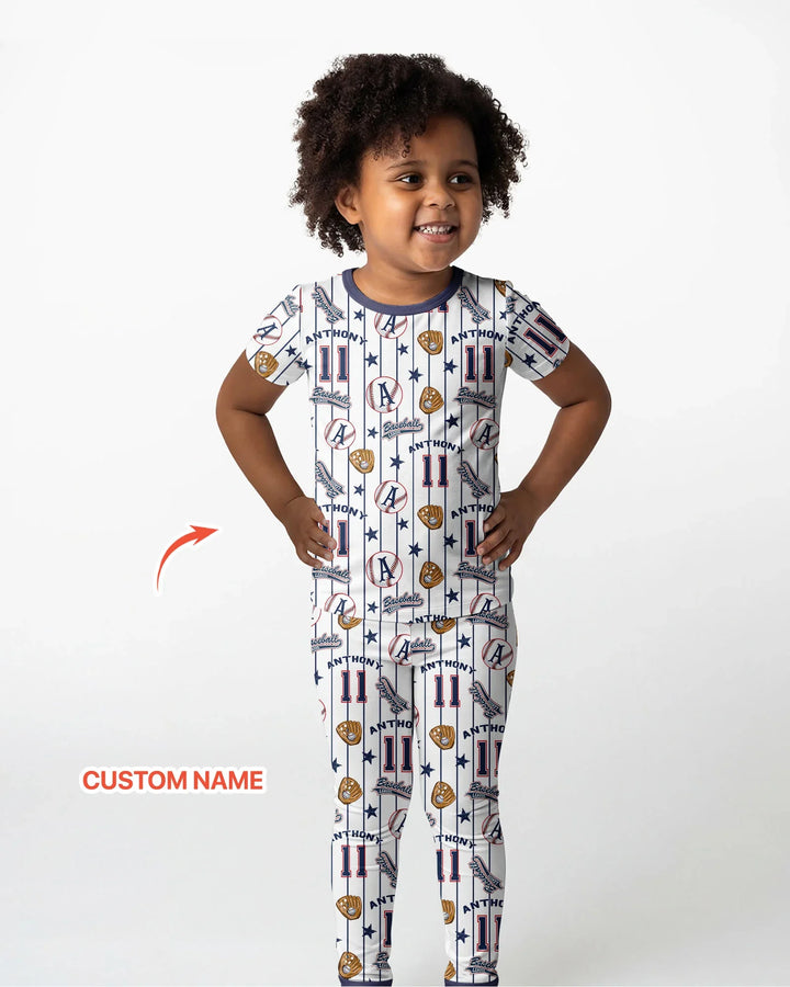 Zweiteiliges, kurzärmliges Pyjama-Set mit Marienkäfern