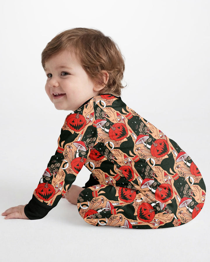 Black Cat And Pumpkin Halloween Bamboo Convertible Zippy