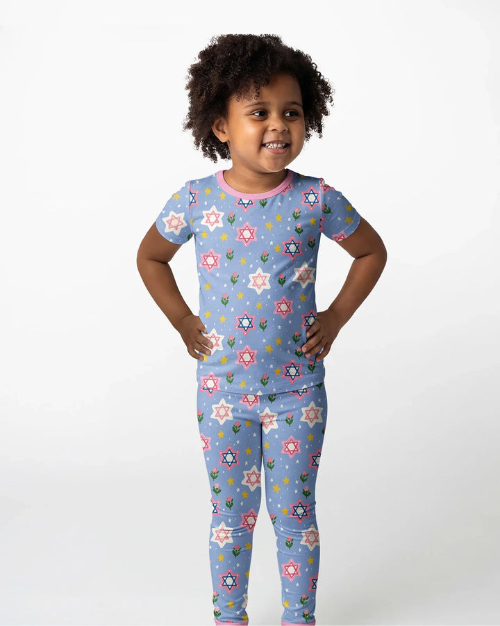 Zweiteiliges, kurzärmliges Pyjama-Set mit Marienkäfern
