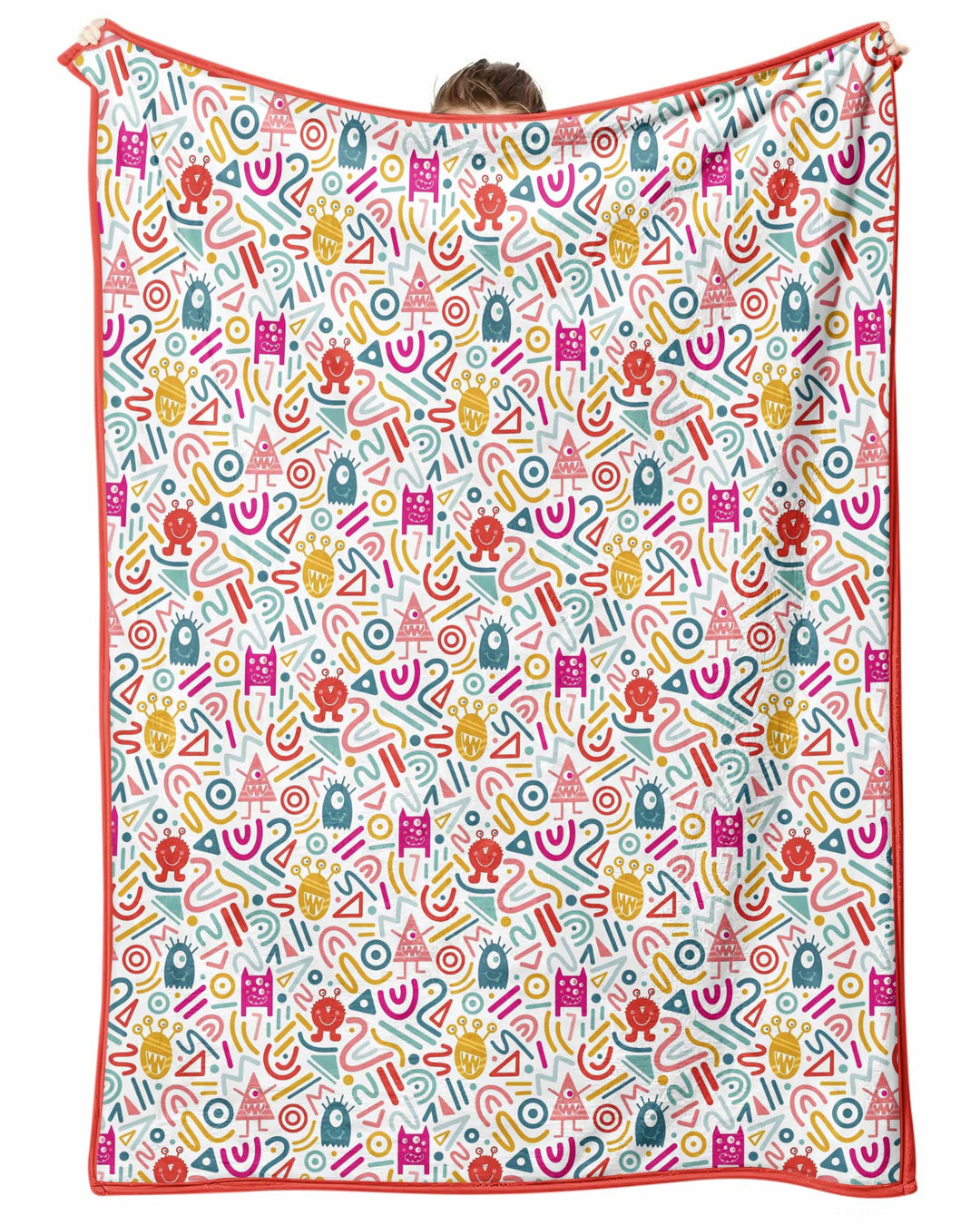 Rainbow Monster Party Bamboo Blanket