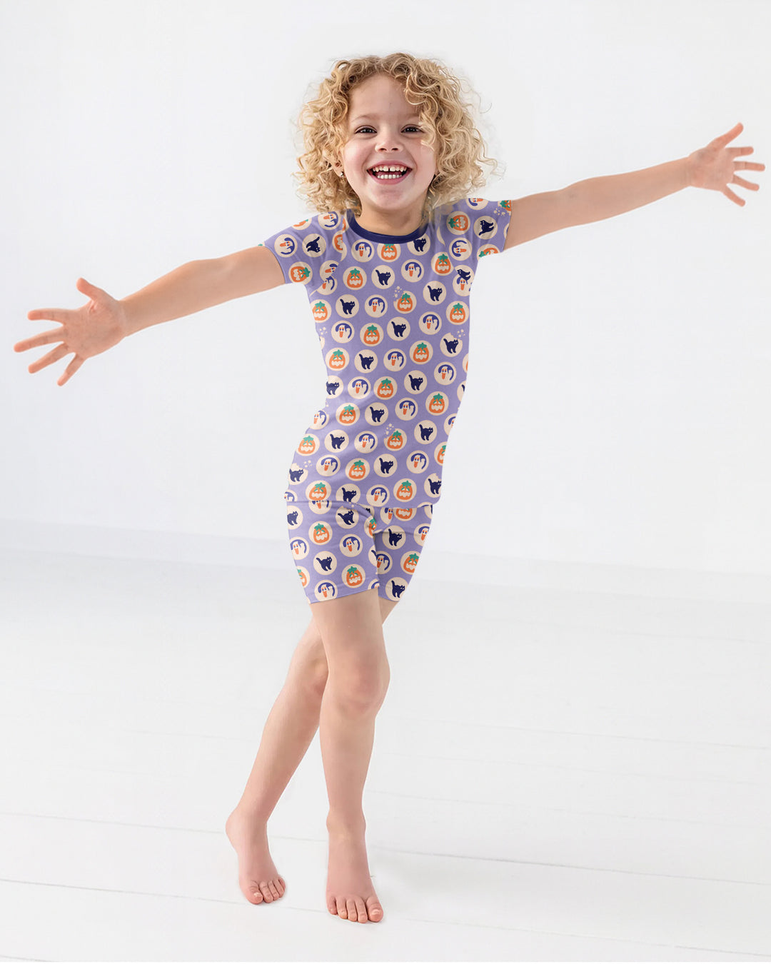 Boo Crew Bamboo Two Piece Short Sleeve Shorts Pajama Set