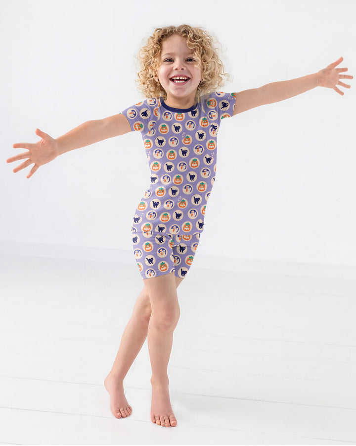 Boo Crew Bamboo Two Piece Short Sleeve Shorts Pajama Set