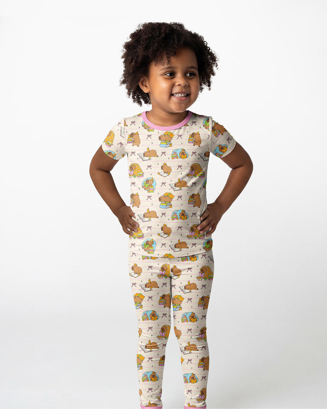 Zweiteiliges, kurzärmliges Pyjama-Set mit Marienkäfern