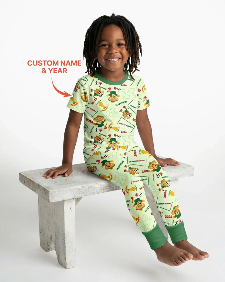 Zweiteiliges, kurzärmliges Pyjama-Set mit Marienkäfern
