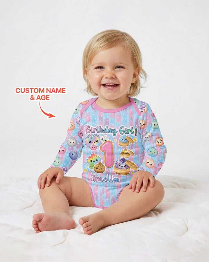 Squishy Birthday Custom Name & Age Bamboo Bodysuit