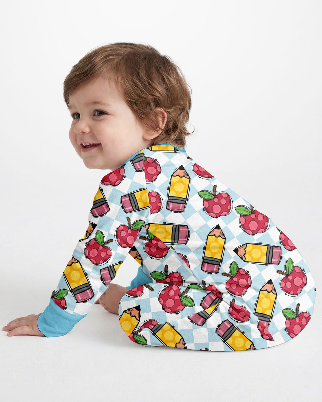 Checkered Apple Scribbles Bamboo Convertible Zippy