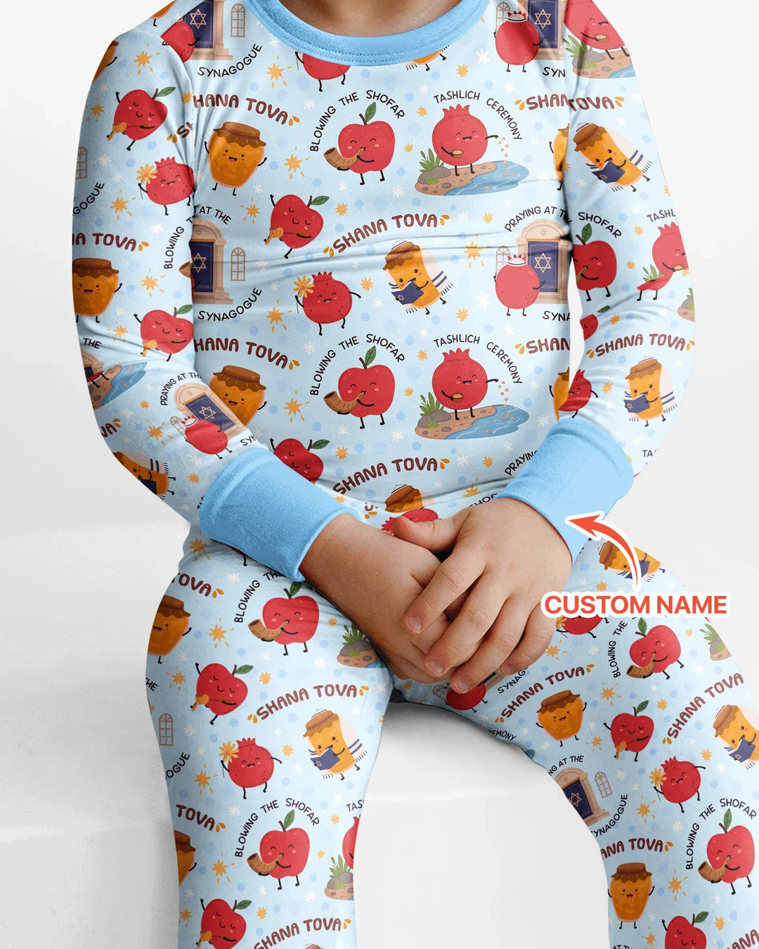 Zweiteiliges Langarm-Pyjama-Set mit Sommerfrüchten