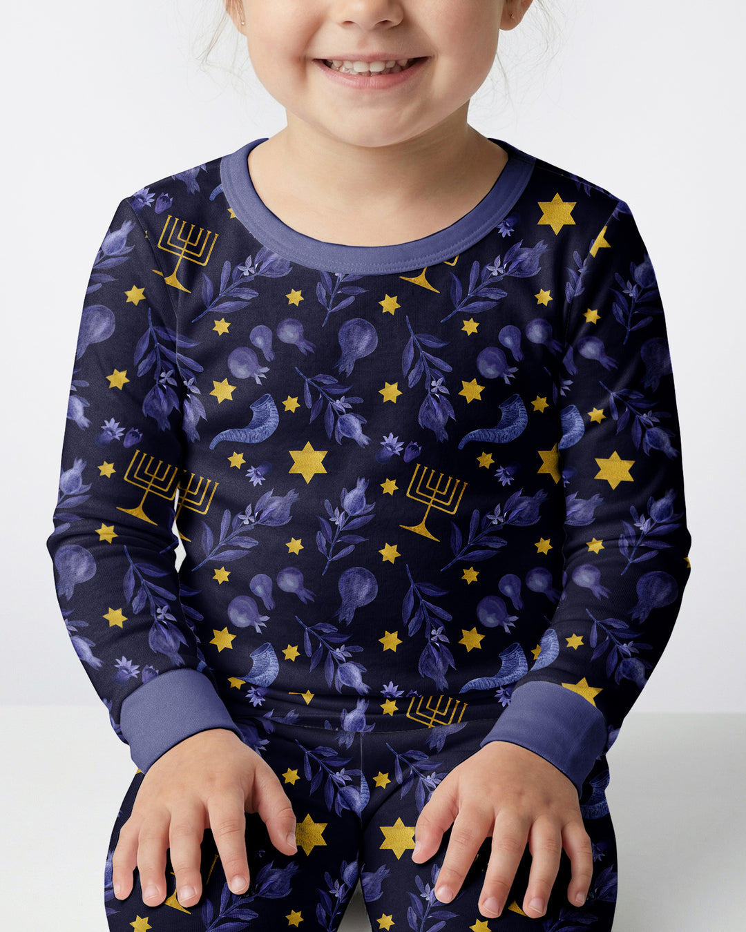 Zweiteiliges Langarm-Pyjama-Set mit Sommerfrüchten