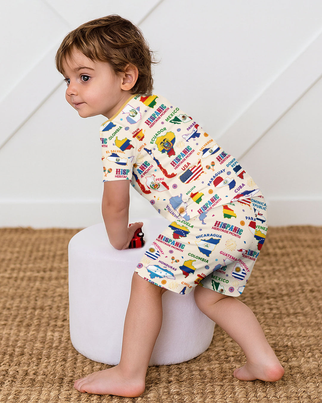 Schlafanzug-Set zweiteilig, kurze Ärmel, kurze Hose, Bambus