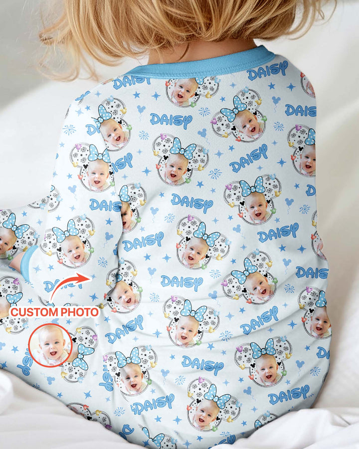 Gerippte Babykleidung mit individuellem Foto - Weich &amp; Skizzenhaft