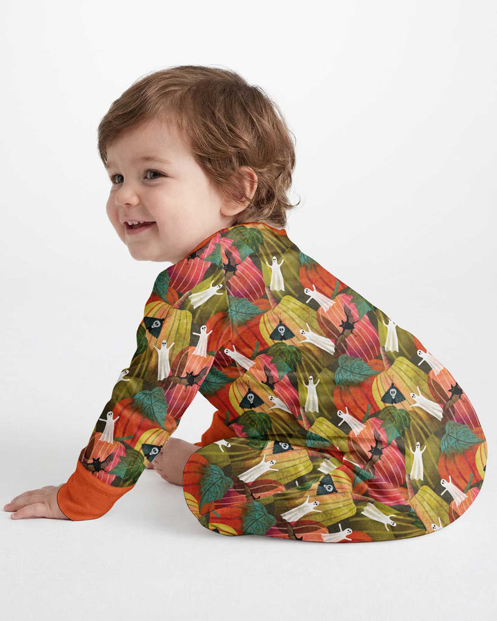 Big Pumpkin Field With Ghosts Bamboo Convertible Zippy