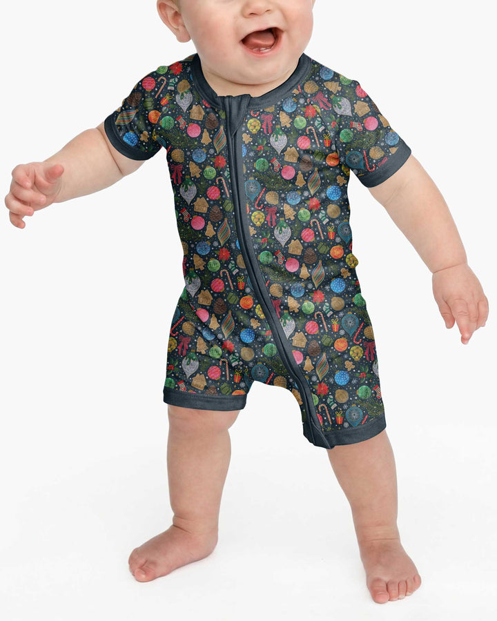 Holiday Ditsy Bamboo Shorty Zippy