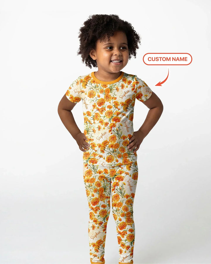 Zweiteiliges, kurzärmliges Pyjama-Set mit Marienkäfern