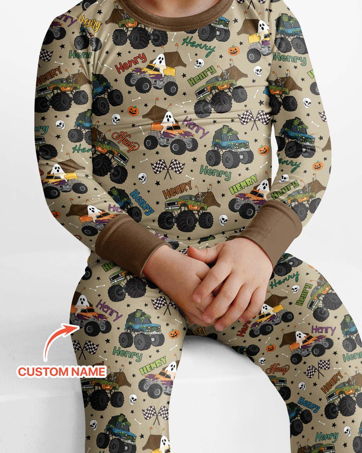Zweiteiliges Langarm-Pyjama-Set mit Sommerfrüchten