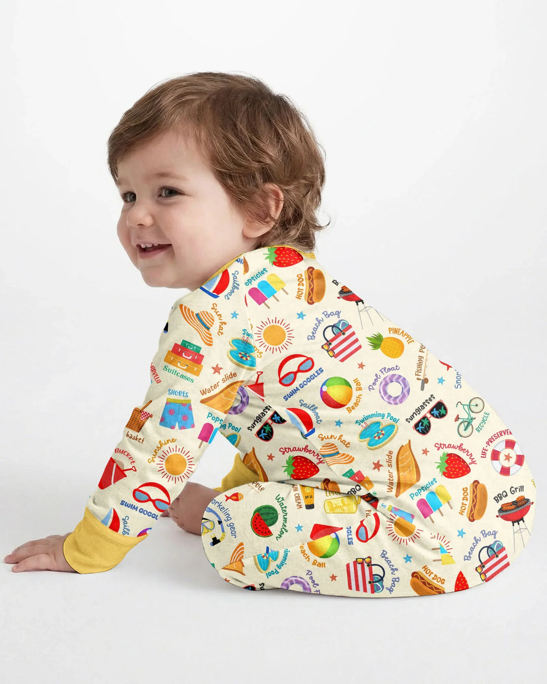 Gerippte Babykleidung mit individuellem Foto - Weich &amp; Skizzenhaft