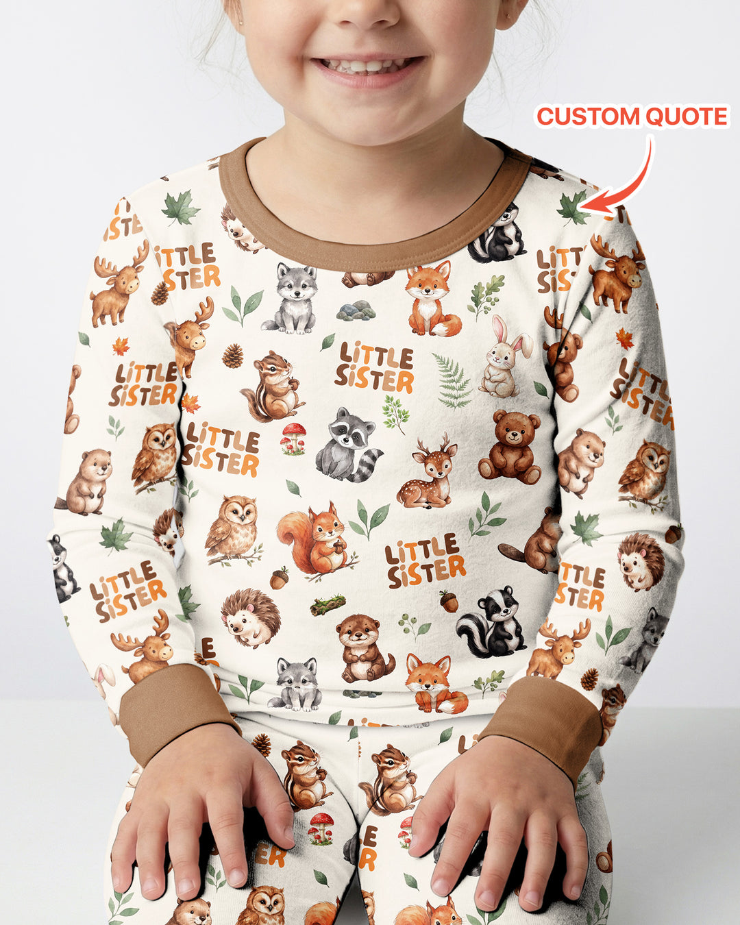 Zweiteiliges Langarm-Pyjama-Set mit Sommerfrüchten