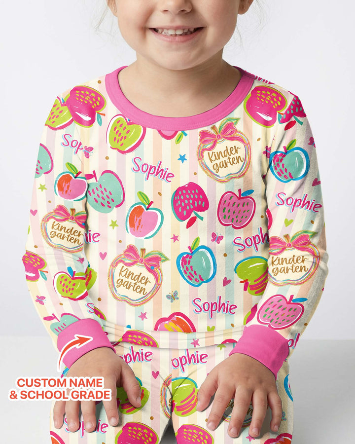 Zweiteiliges Langarm-Pyjama-Set mit Sommerfrüchten