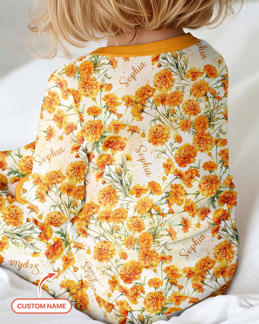 Custom Name Birth Month Flowers Bamboo Convertible Zippy