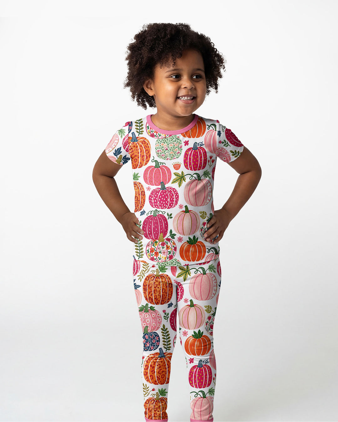 Pumpkin Patch Party Bamboo Two Piece Short Sleeve Pajama Set