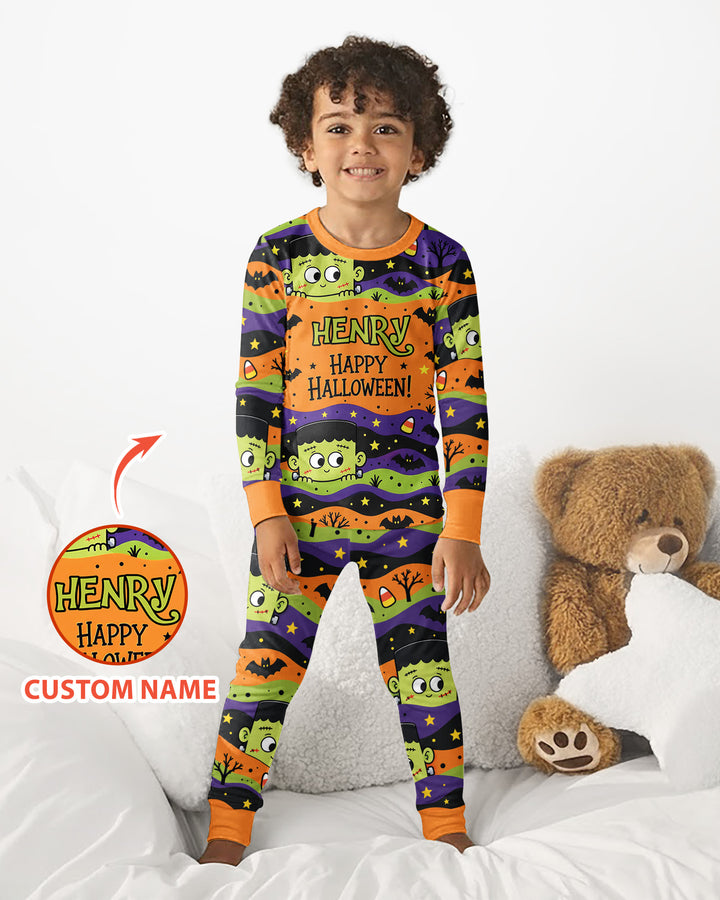 Eek Halloween Bamboo Two Piece Long Sleeve Pajama Set