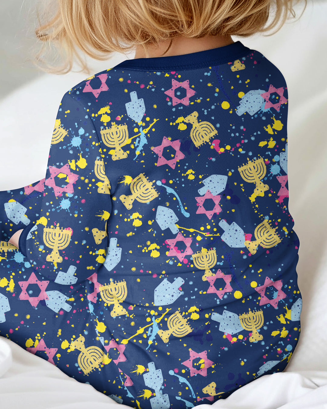 Hanukkah Family Splatter Paint  Bamboo Convertible Zippy