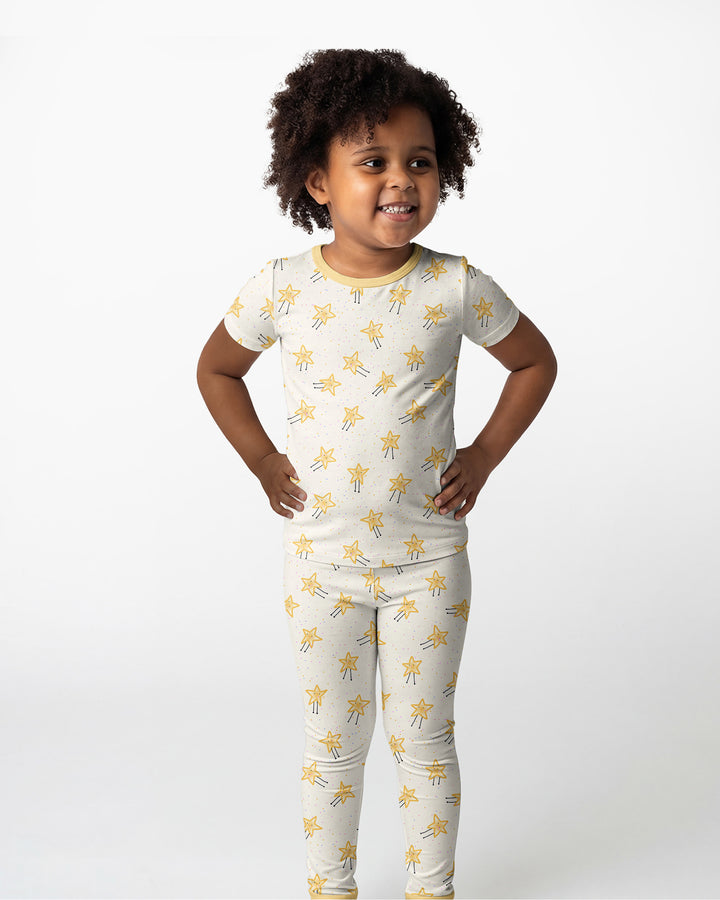 Happy Little Stars Family Matching Bamboo Two Piece Short Sleeve Pajama Set