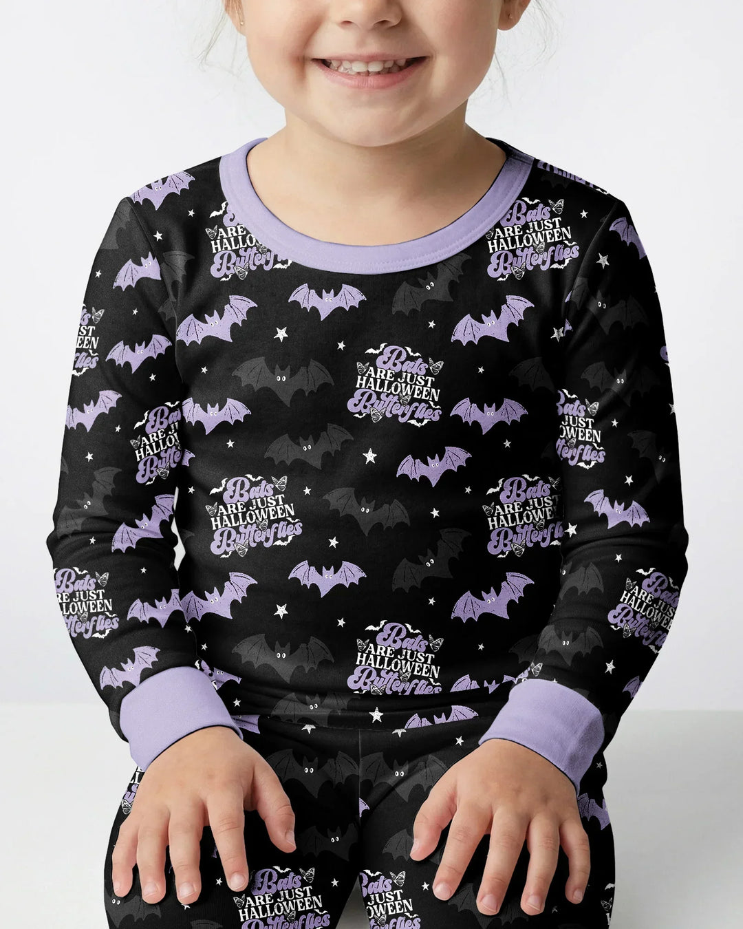 Halloween Butterflies Bamboo Two Piece Long Sleeve Pajama Set