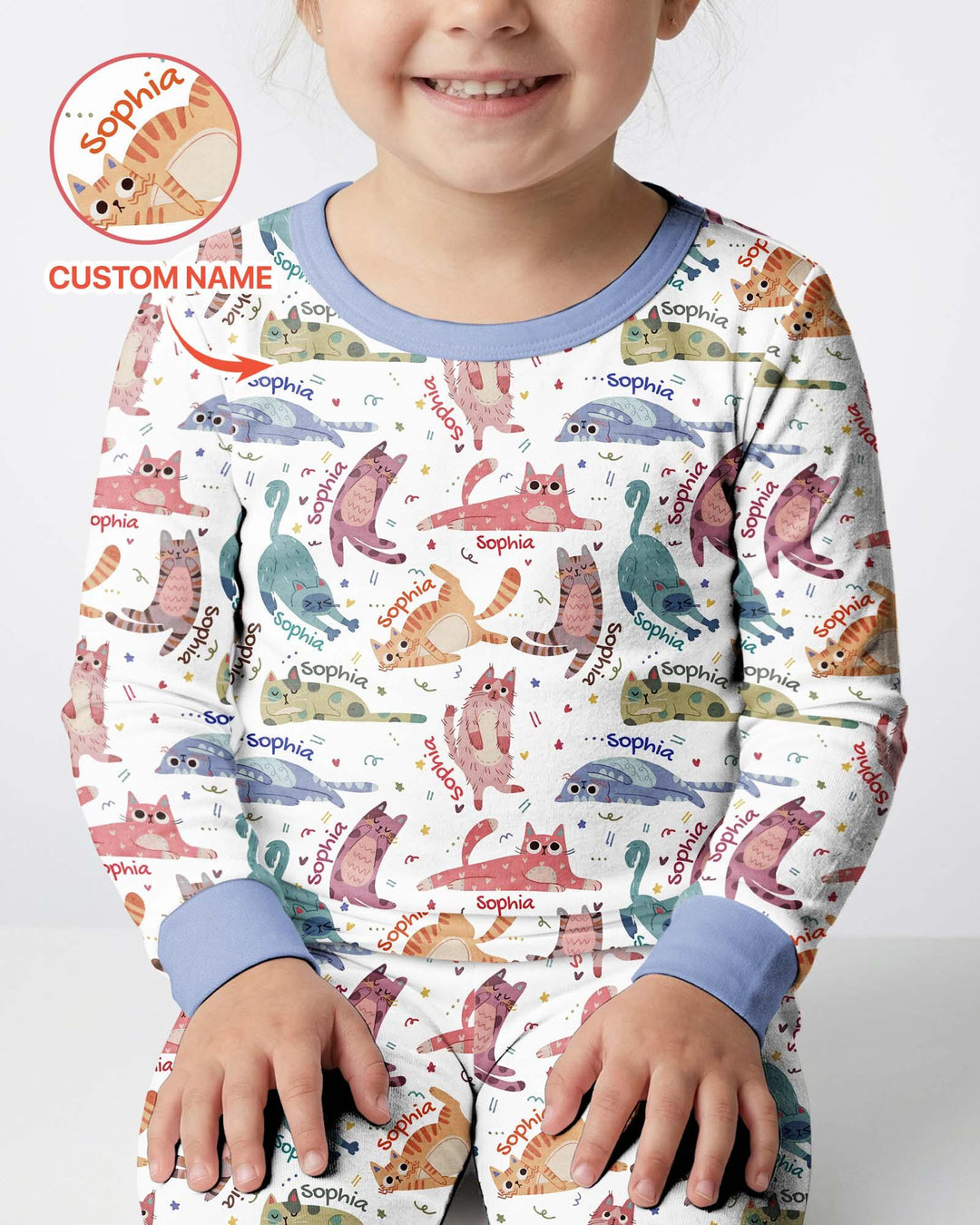 Zweiteiliges Langarm-Pyjama-Set mit Sommerfrüchten