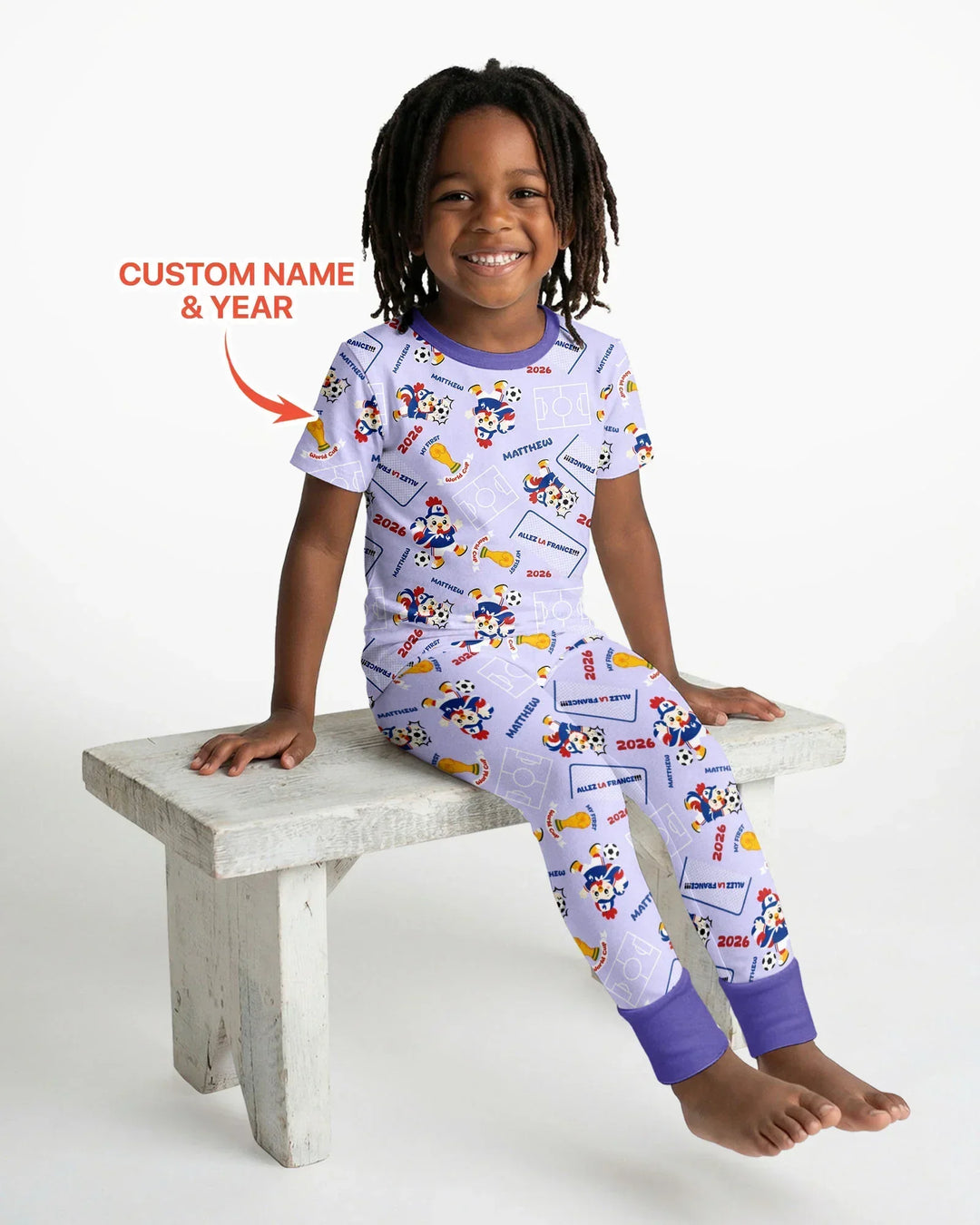 Zweiteiliges, kurzärmliges Pyjama-Set mit Marienkäfern