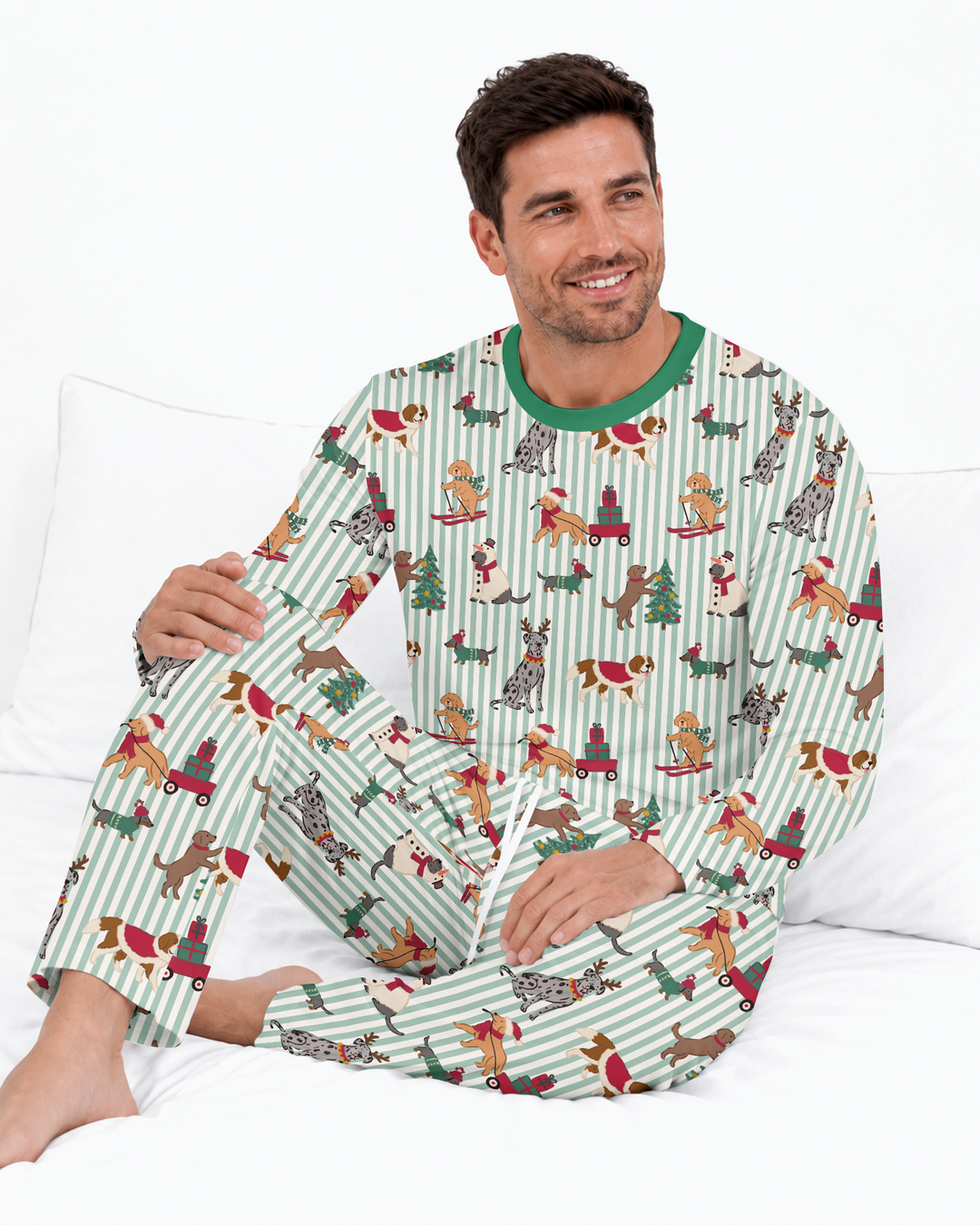 Christmas Pups & Holiday Adventures Bamboo Men's Pajama Set