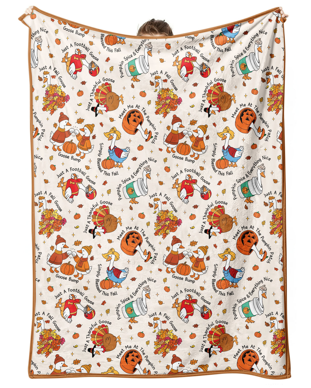 Just A Fall Goose Family Matching Bamboo Blanket