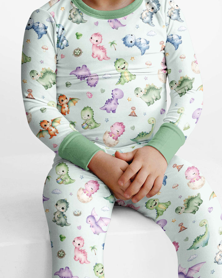 Kawaii Teddy Bamboo Two Piece Long Sleeve Pajama Set