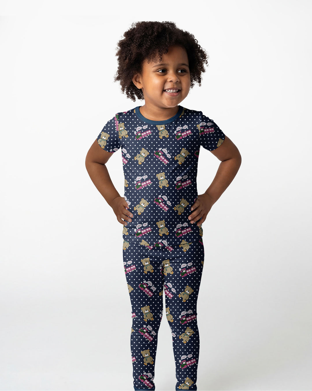 Zweiteiliges, kurzärmliges Pyjama-Set mit Marienkäfern