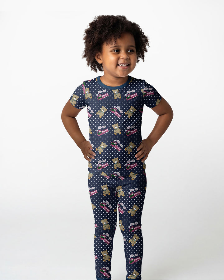 Zweiteiliges, kurzärmliges Pyjama-Set mit Marienkäfern