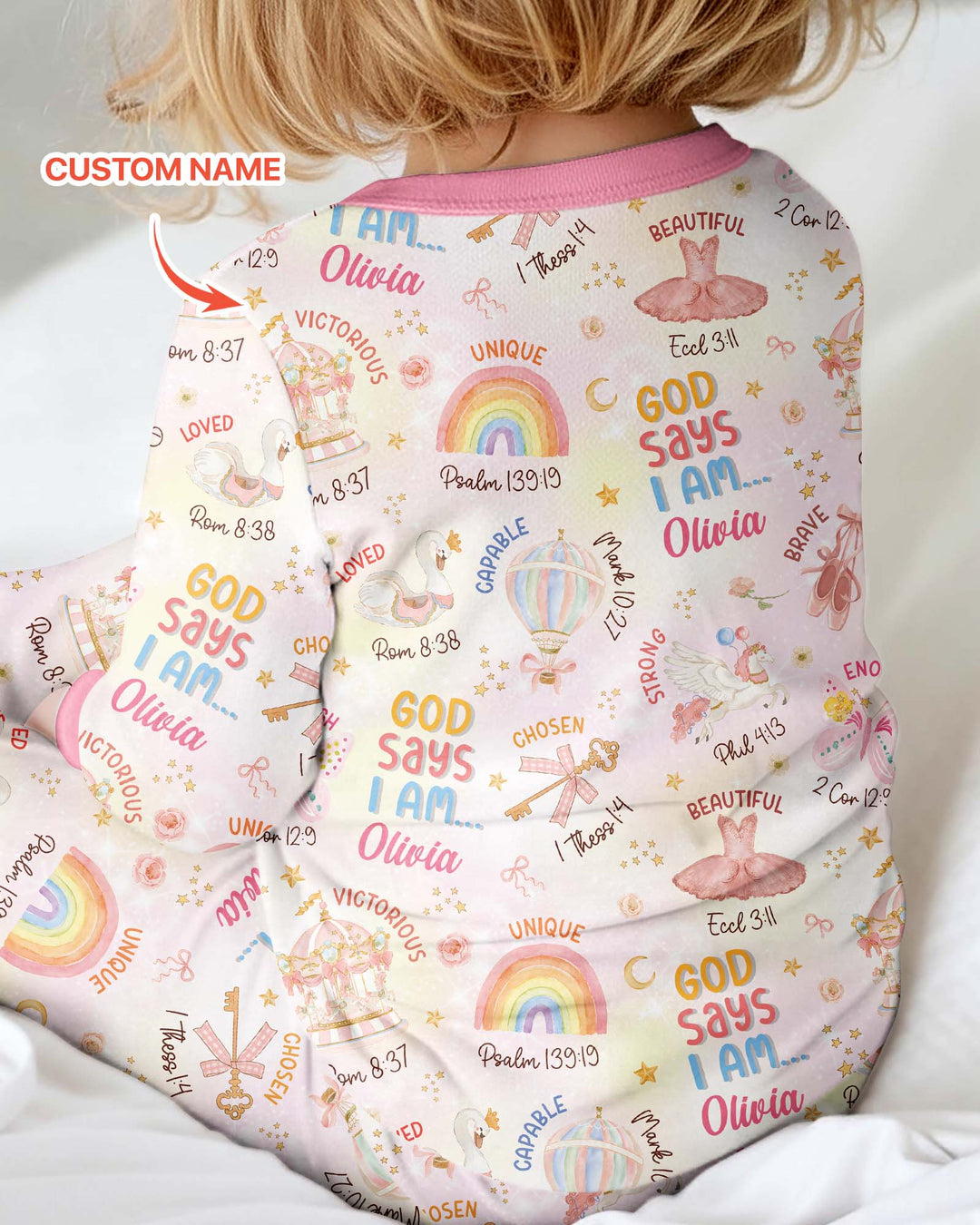 God Says I Am- Ballerina Custom Name Bamboo Convertible Zippy