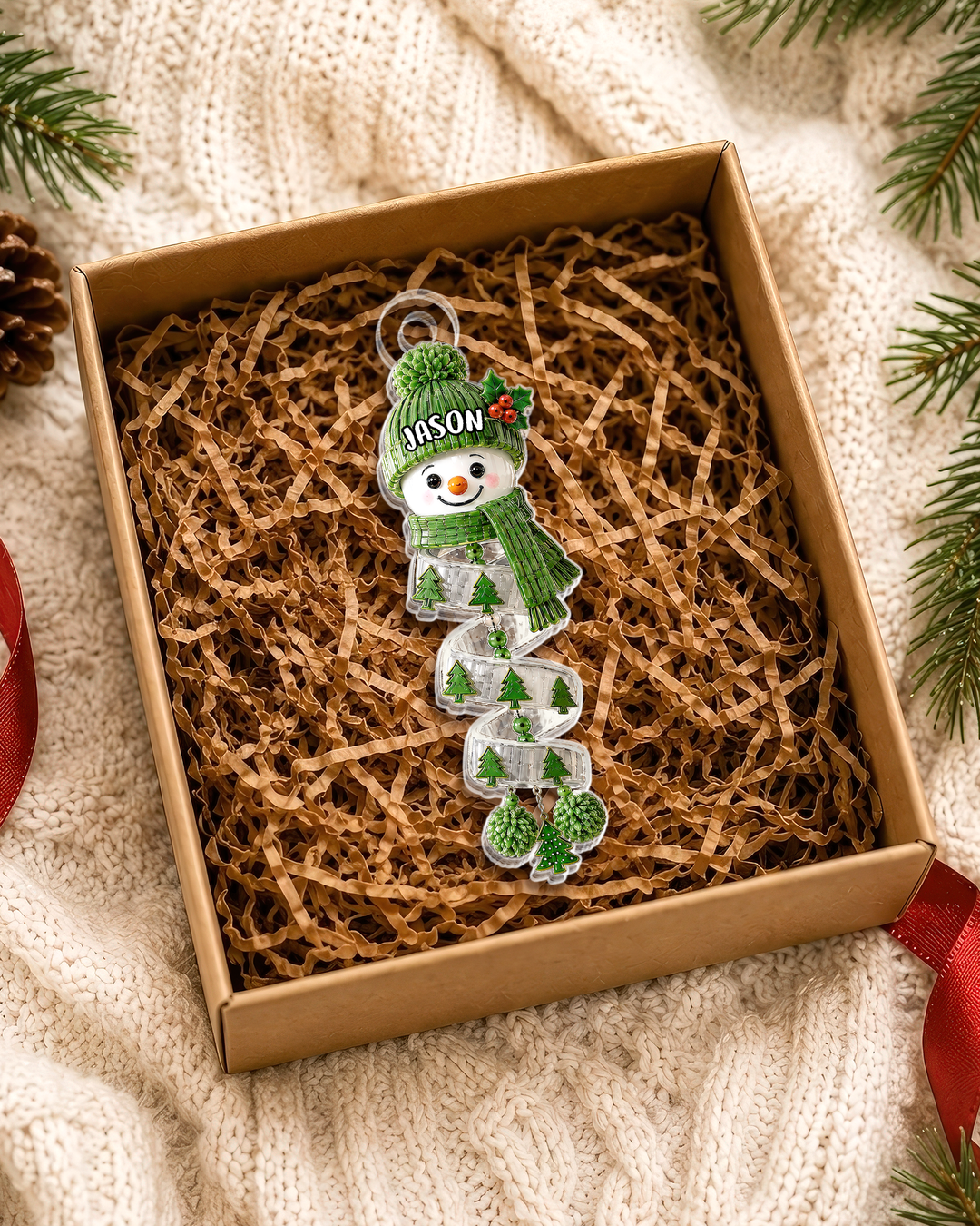 Christmas Snowman Acrylic Ornament