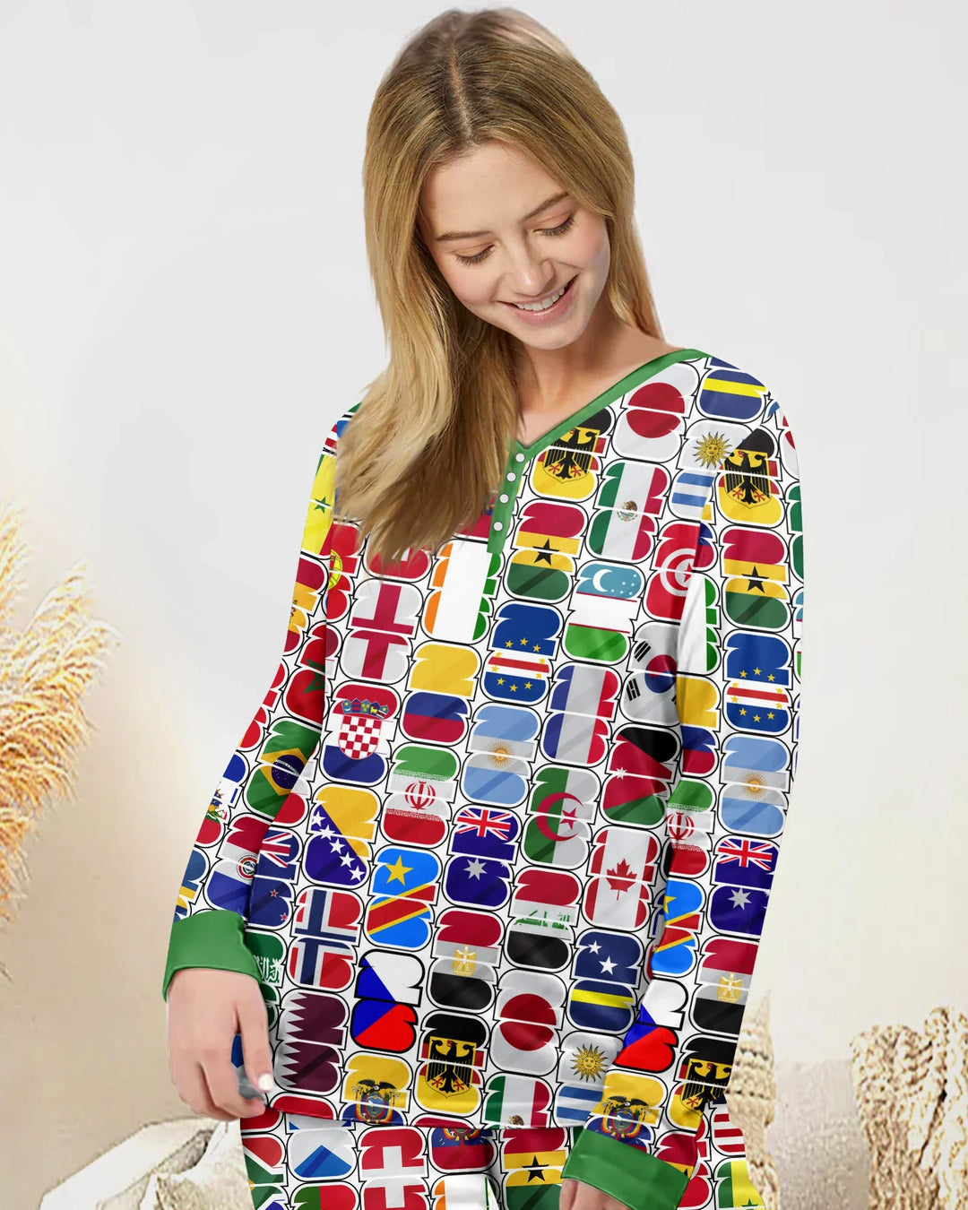 Vorlage Bambus Damen Pyjama Set