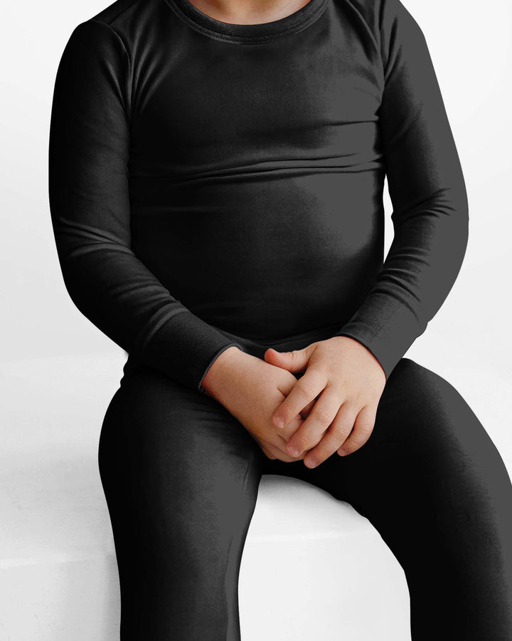 Black Bamboo Two Piece Pajama Set