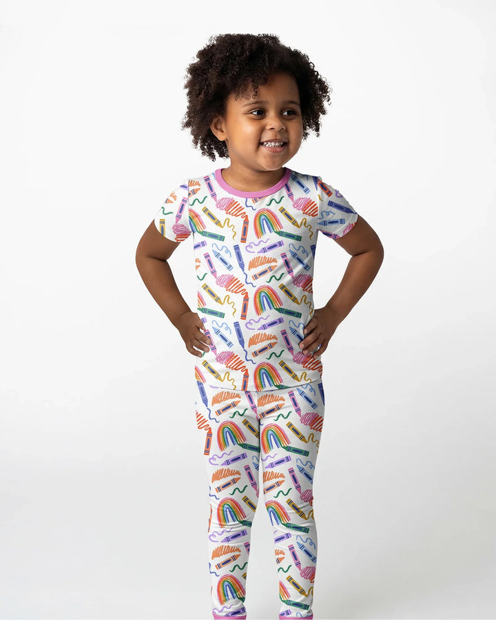 Zweiteiliges, kurzärmliges Pyjama-Set mit Marienkäfern